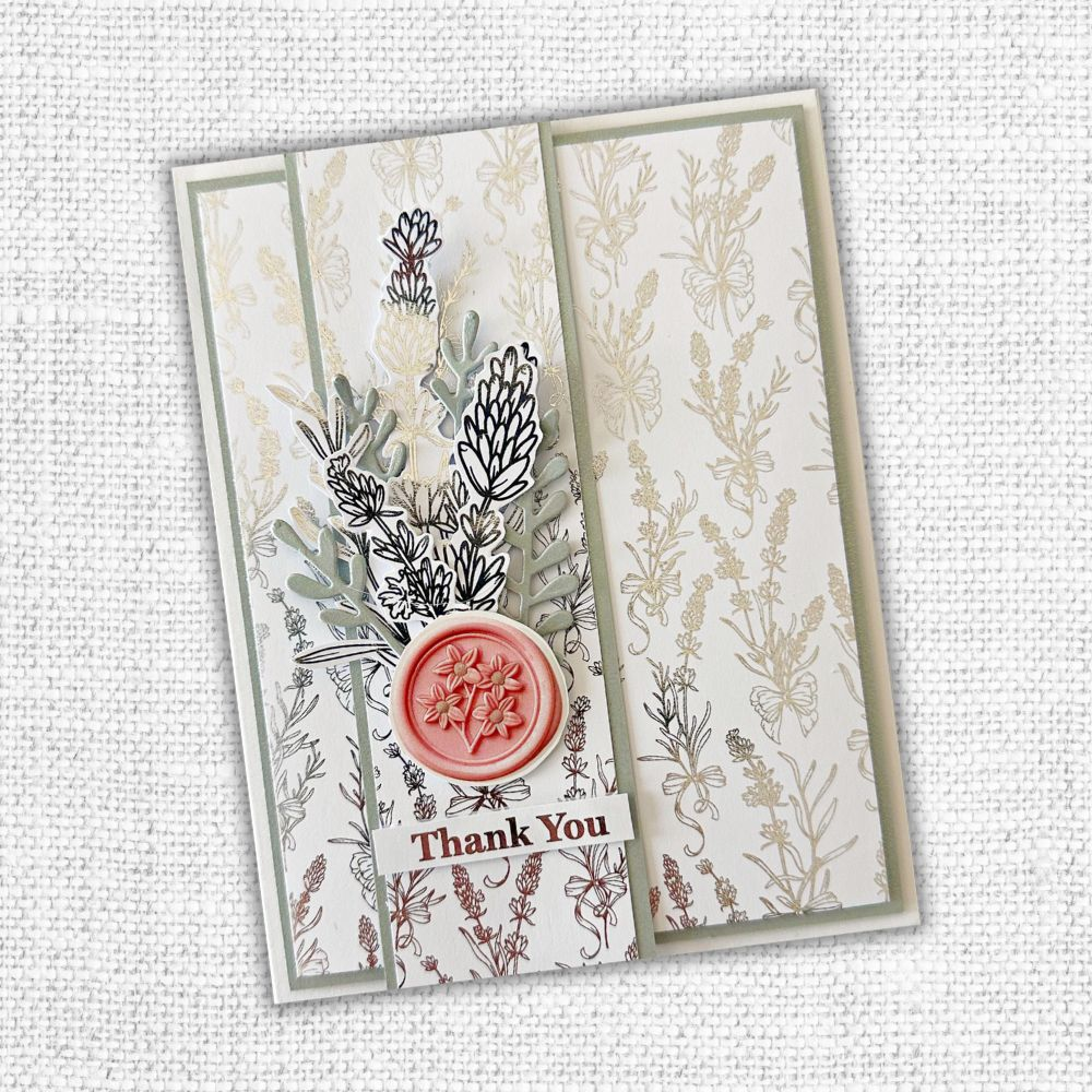 Lavender & Roses - Silver Foil Die Cuts 32274-2