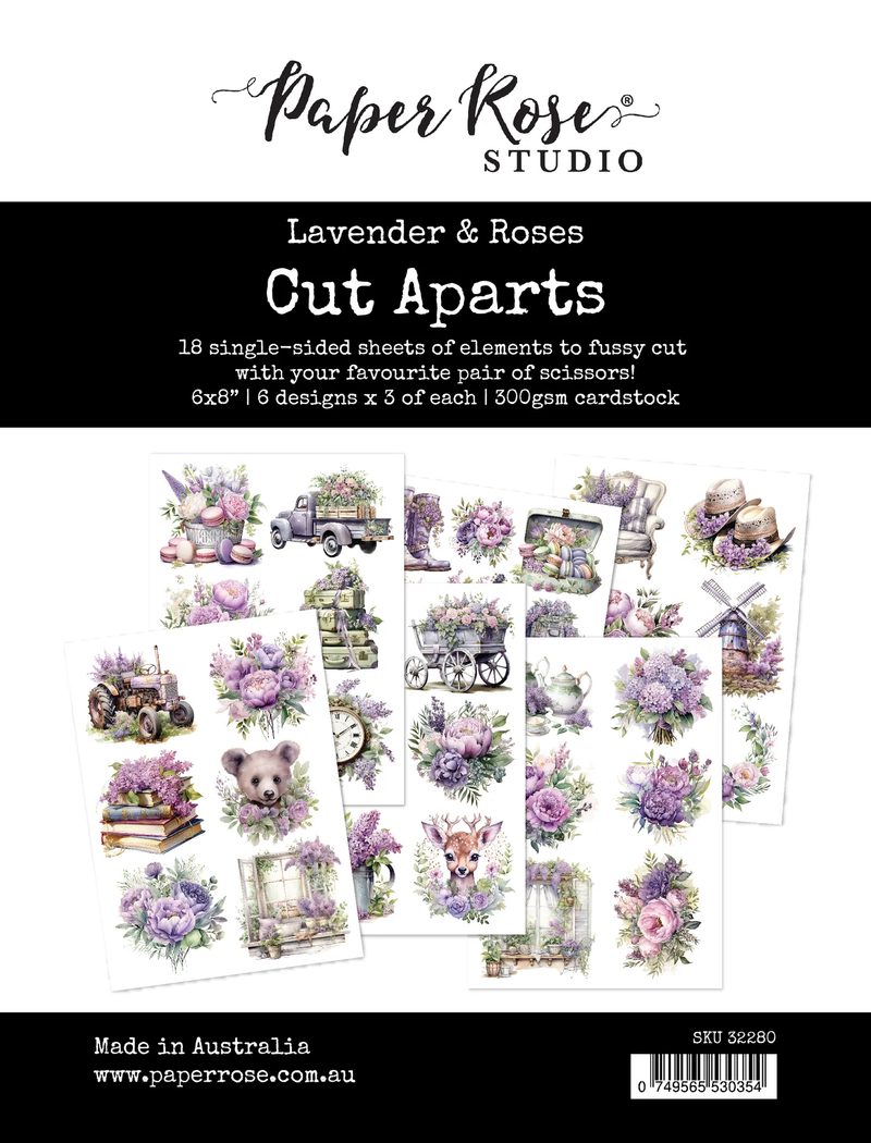 Lavender & Roses Cut Aparts Paper Pack 32280-1