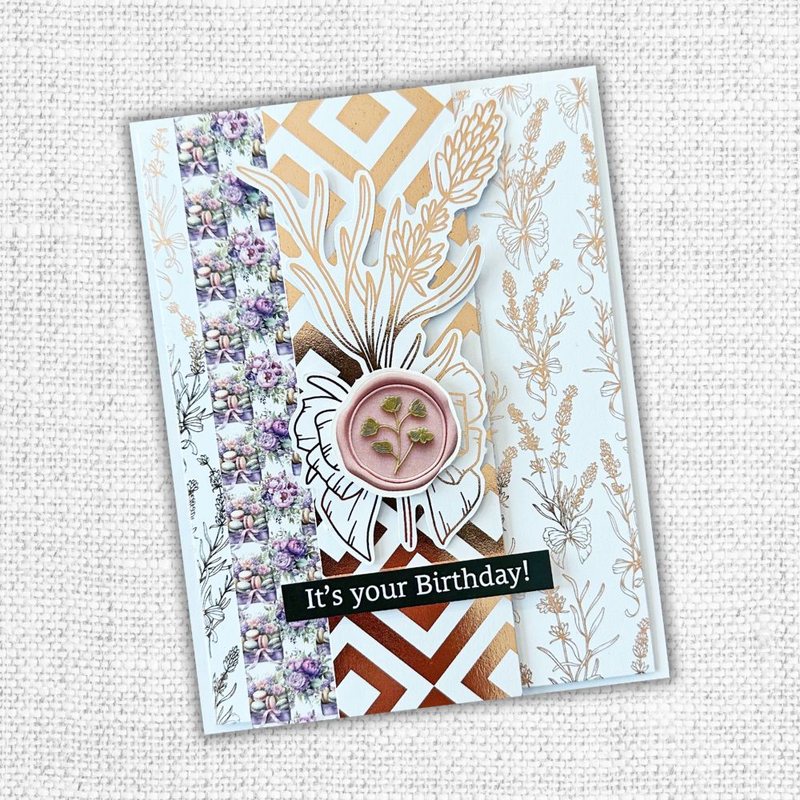 Lavender & Roses Wax Seals Embossed Die Cuts 32283-5