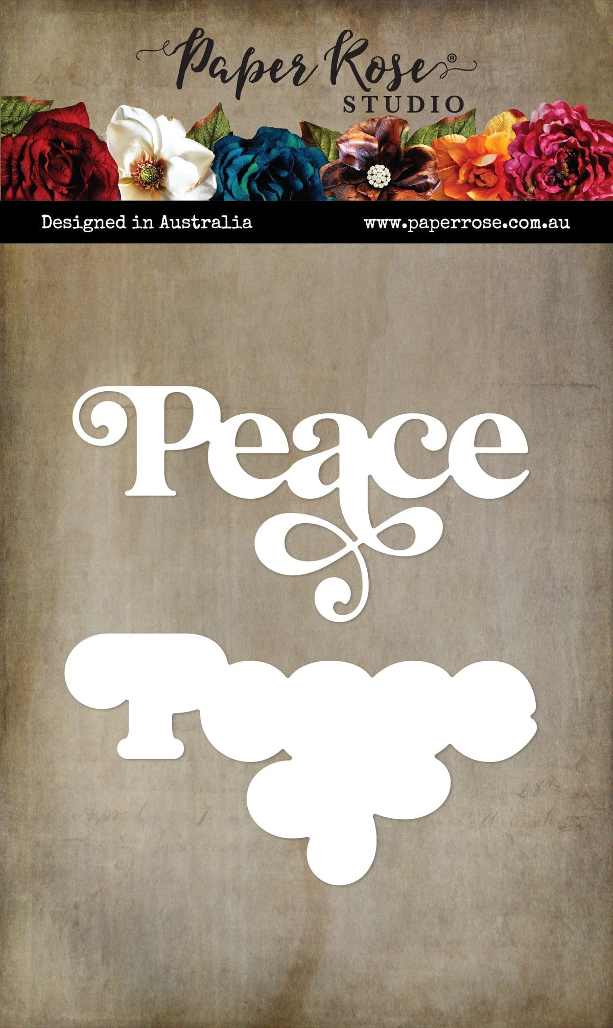 Fancy Script Layered Peace Die 32451-1