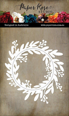 Floral Holly Christmas Wreath Die 32469-1