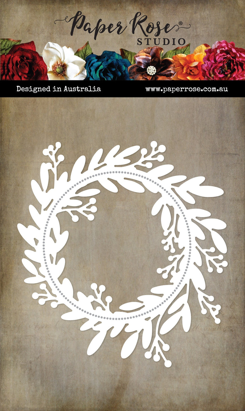 Floral Holly Christmas Wreath Die 32469-1