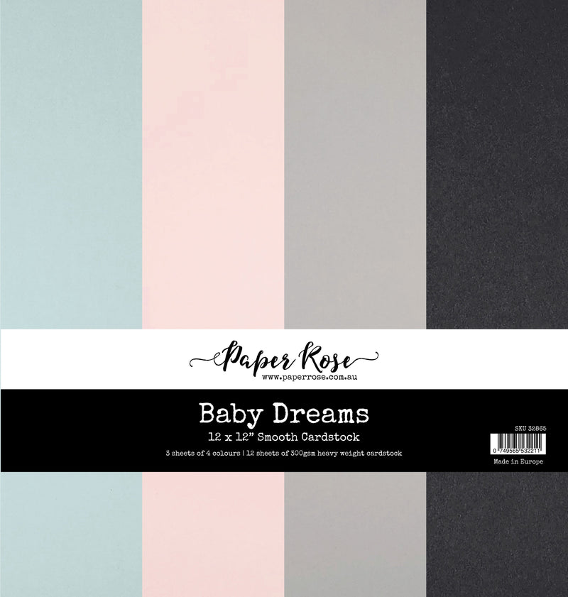 Baby Dreams 12x12 Assorted Smooth Cardstock - 12 sheets 32865-1