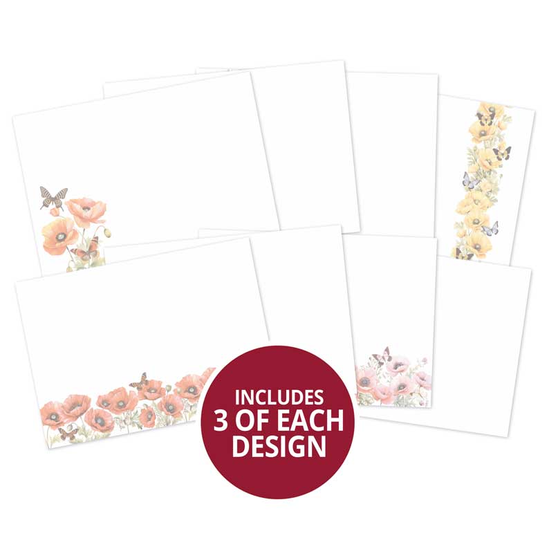 Pretty Poppies Luxury Card Inserts-1