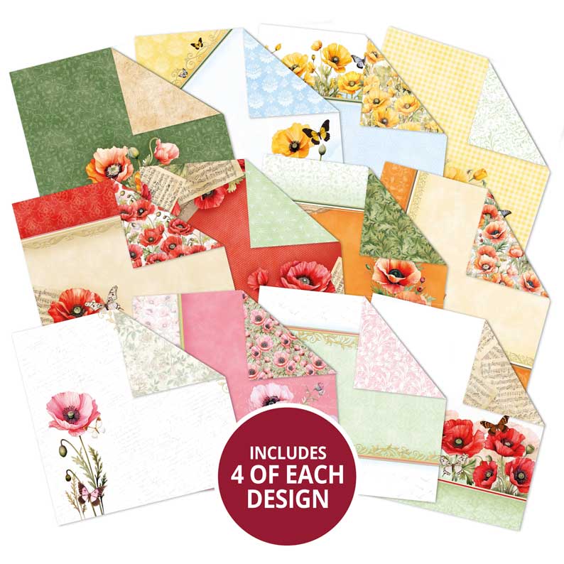 Pretty Poppies 8" x 8" Paper Pad-2