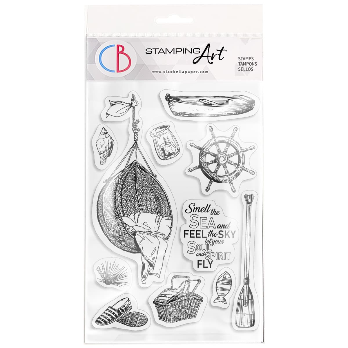 Ciao Bella Clear Stamp Set 4"x6" Let Your Soul Fly-1