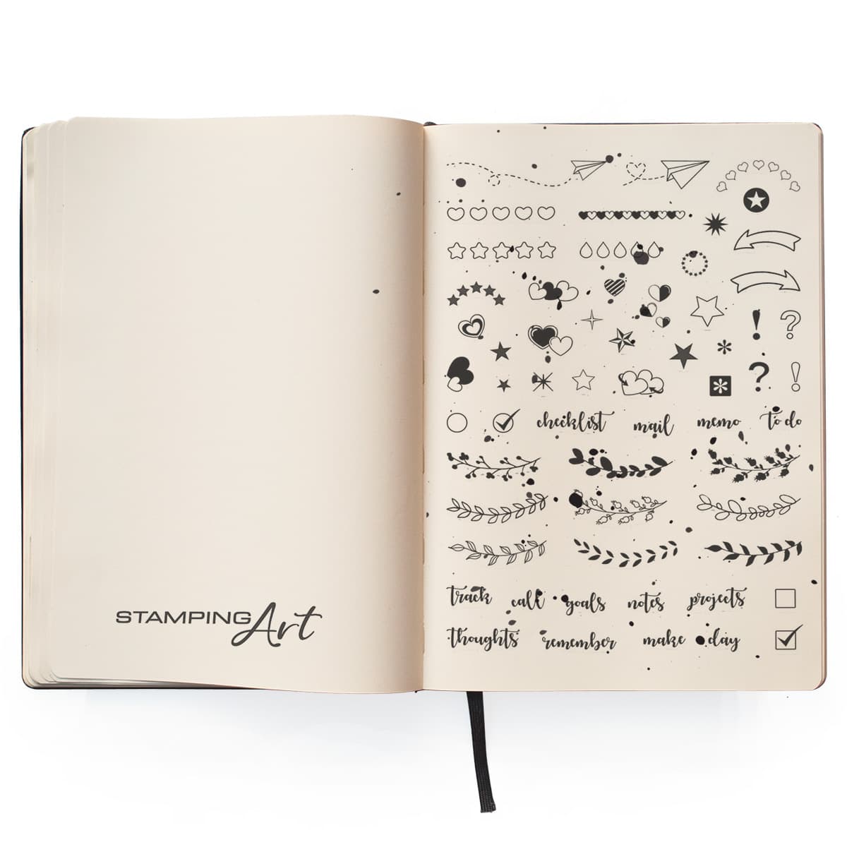 Ciao Bella Clear Stamp Set 4"x6" BuJo Planner-2
