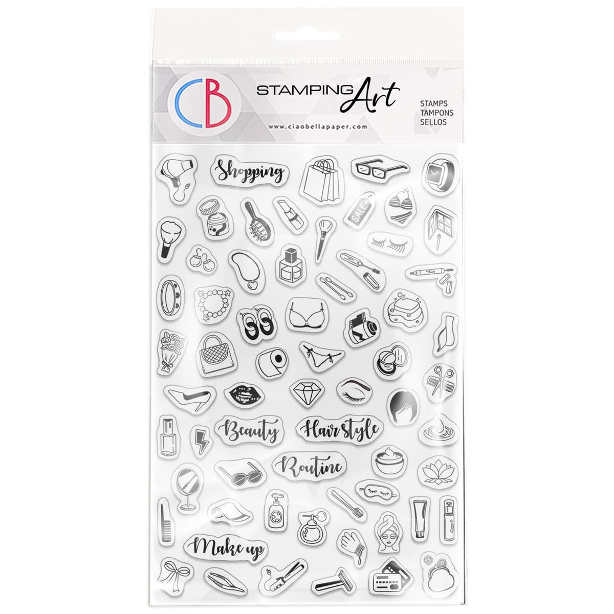 Ciao Bella Clear Stamp Set 4"x6" BuJo Beauty-1
