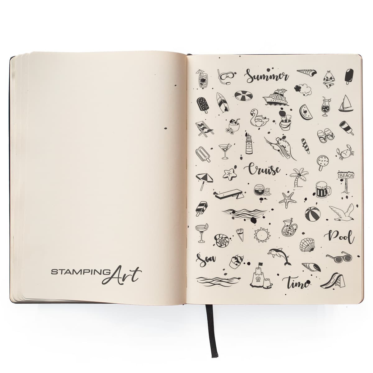 Ciao Bella Clear Stamp Set 4"x6" BuJo Summer-2