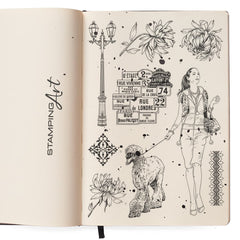 Ciao Bella Clear Stamp Set 6"x8" Walk In Paris-2