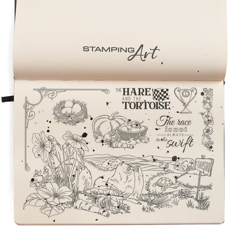 Ciao Bella Clear Stamp Set 6"x8" The Hare And The Tortoise-2