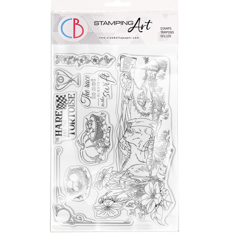 Ciao Bella Clear Stamp Set 6"x8" The Hare And The Tortoise-1