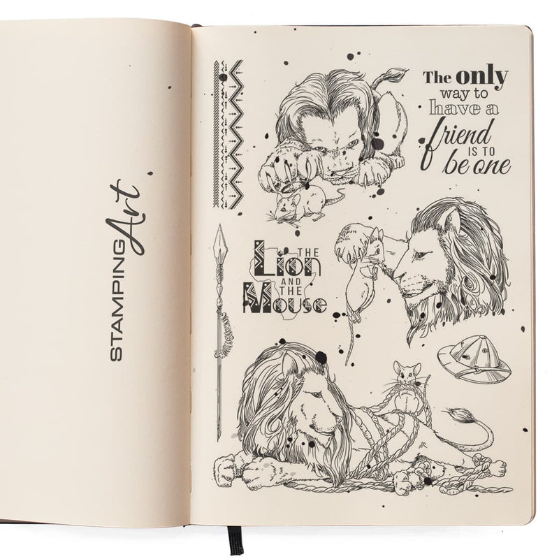 Ciao Bella Clear Stamp Set 6"x8" The Lion And The Mouse-2