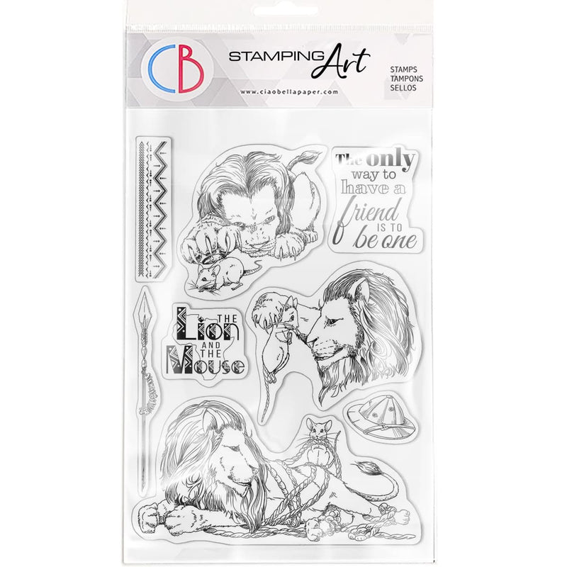 Ciao Bella Clear Stamp Set 6"x8" The Lion And The Mouse-1