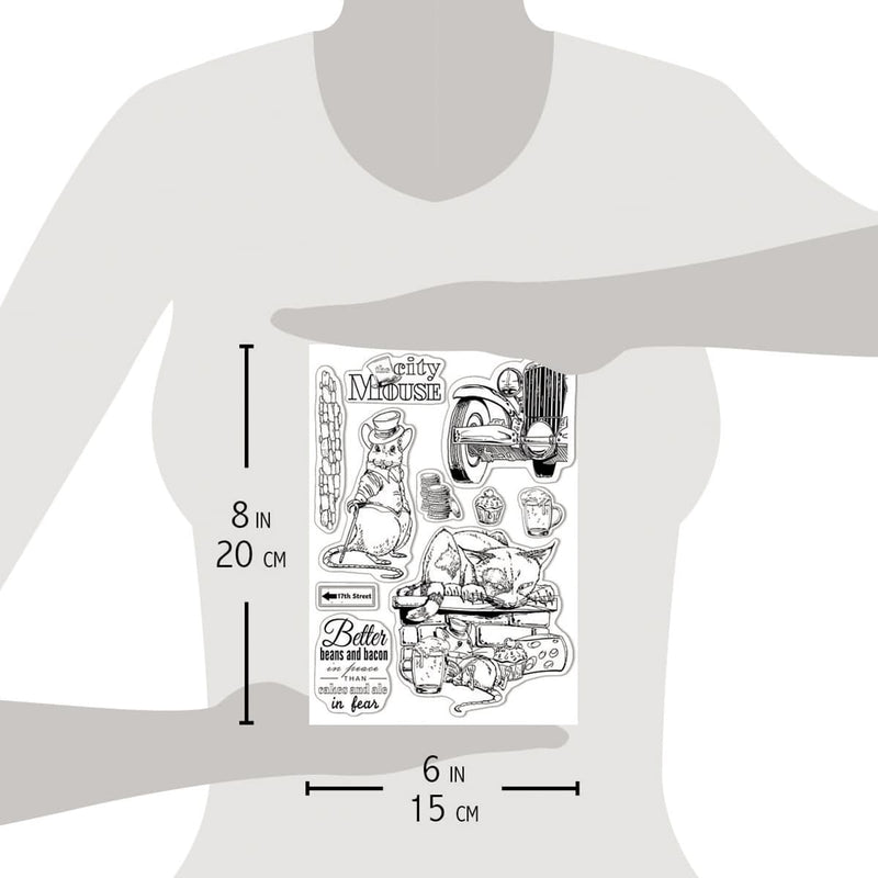 Ciao Bella Clear Stamp Set 6"x8" The City Mouse-3