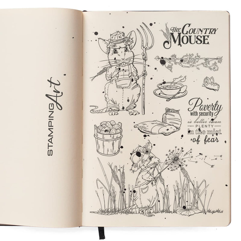 Ciao Bella Clear Stamp Set 6"x8" The Country Mouse-2