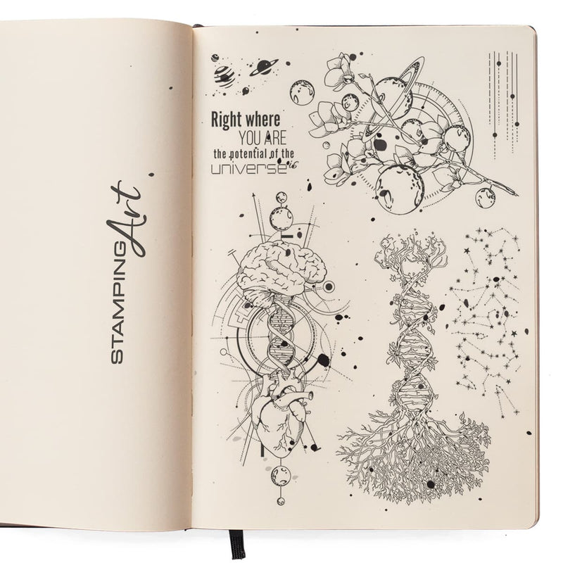 Ciao Bella Clear Stamp Set 6"x8" Universe Is Heart And Mind-2