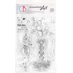 Ciao Bella Clear Stamp Set 6"x8" Universe Is Heart And Mind-1