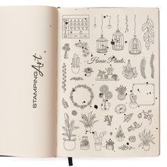 Ciao Bella Clear Stamp Set 6"x8" BuJo House Plants-2