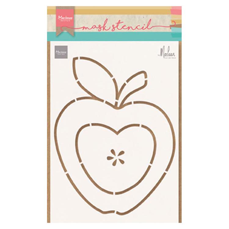 Marianne Design Craft Stencil: Apple by Marleen-1