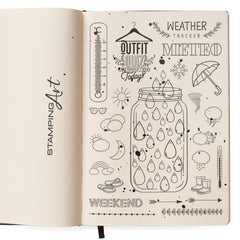 Ciao Bella Clear Stamp Set 6"x8" BuJo Weather-2