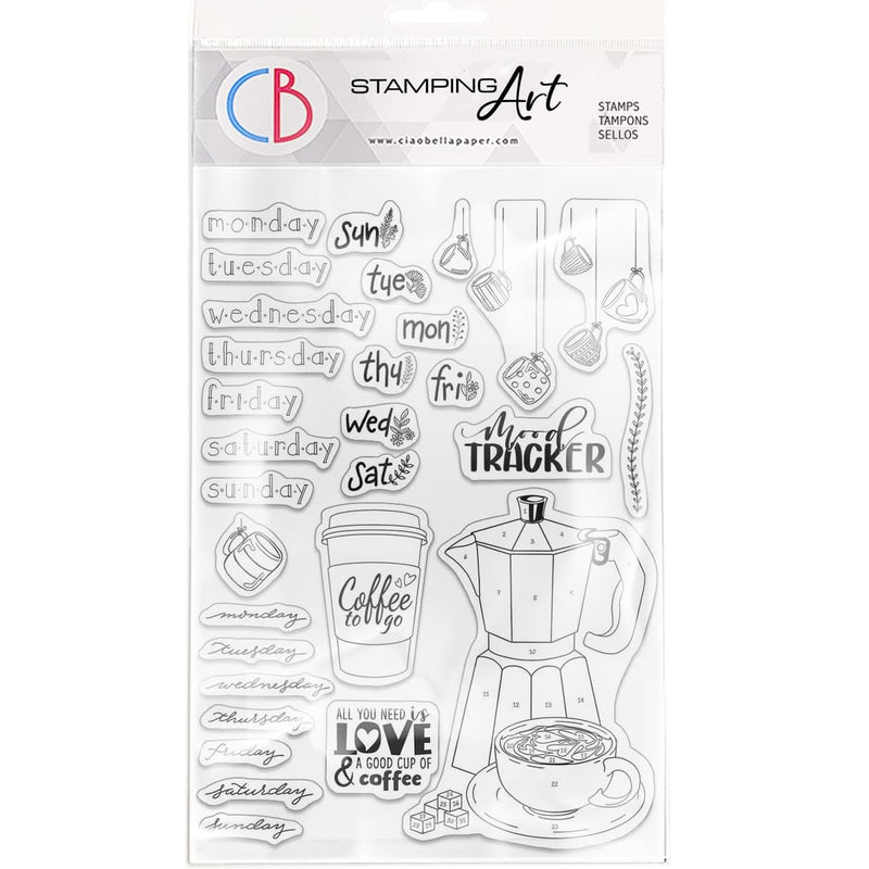 Ciao Bella Clear Stamp Set 6"x8" BuJo Week-1