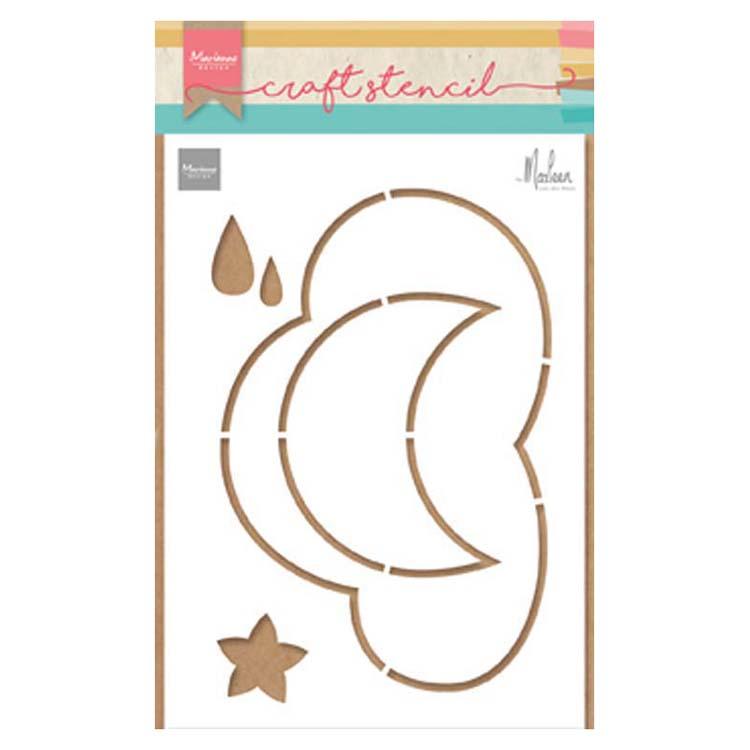 Marianne Design Craft Stencil: Cloud by Marleen-1