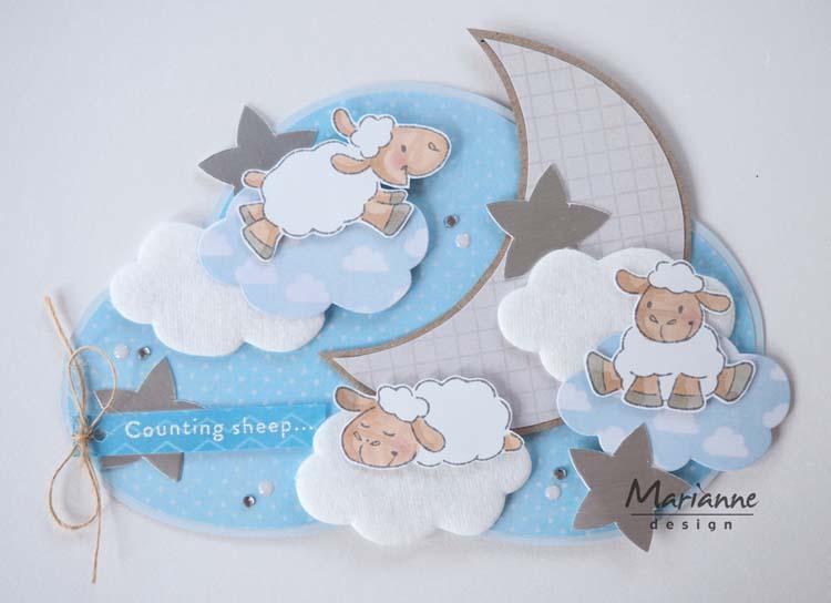 Marianne Design Craft Stencil: Cloud by Marleen-2