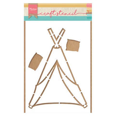 Marianne Design Craft Stencil: Tipi by Marleen-1