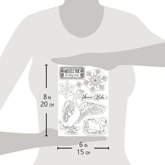 Ciao Bella Clear Stamp Set 6"x8" Swan Lake-3