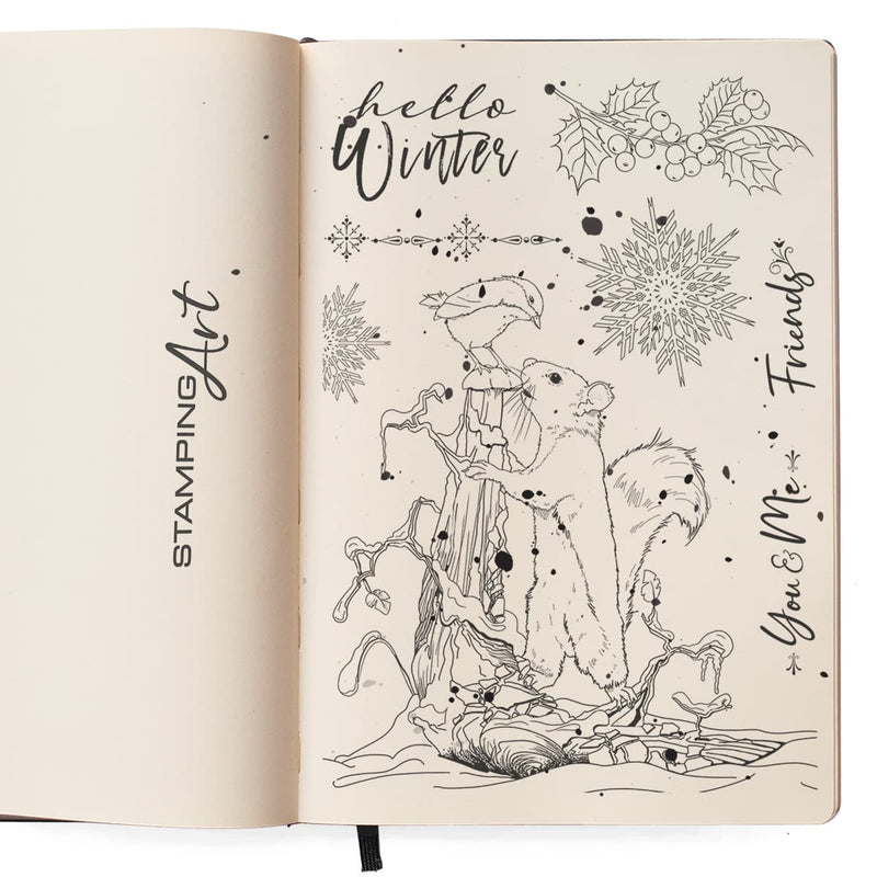 Ciao Bella Clear Stamp Set 6"x8" Hello Winter-2