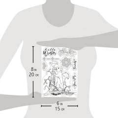 Ciao Bella Clear Stamp Set 6"x8" Hello Winter-3