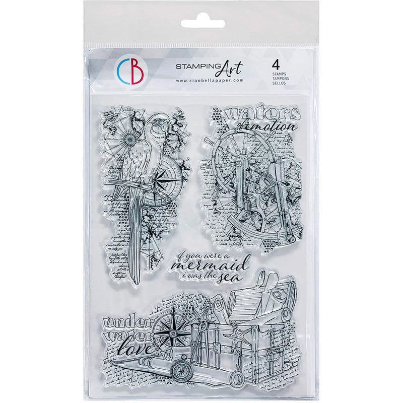 Ciao Bella Clear Stamp Set 6"x8" Underwater Love-1