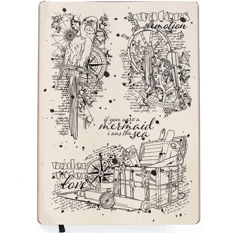 Ciao Bella Clear Stamp Set 6"x8" Underwater Love-2