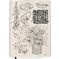 Ciao Bella Clear Stamp Set 6"x8" Spice It Up!-2