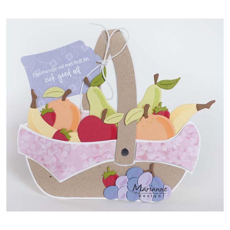 Marianne Design Craft Stencil Fruit Basket By Marleen-2