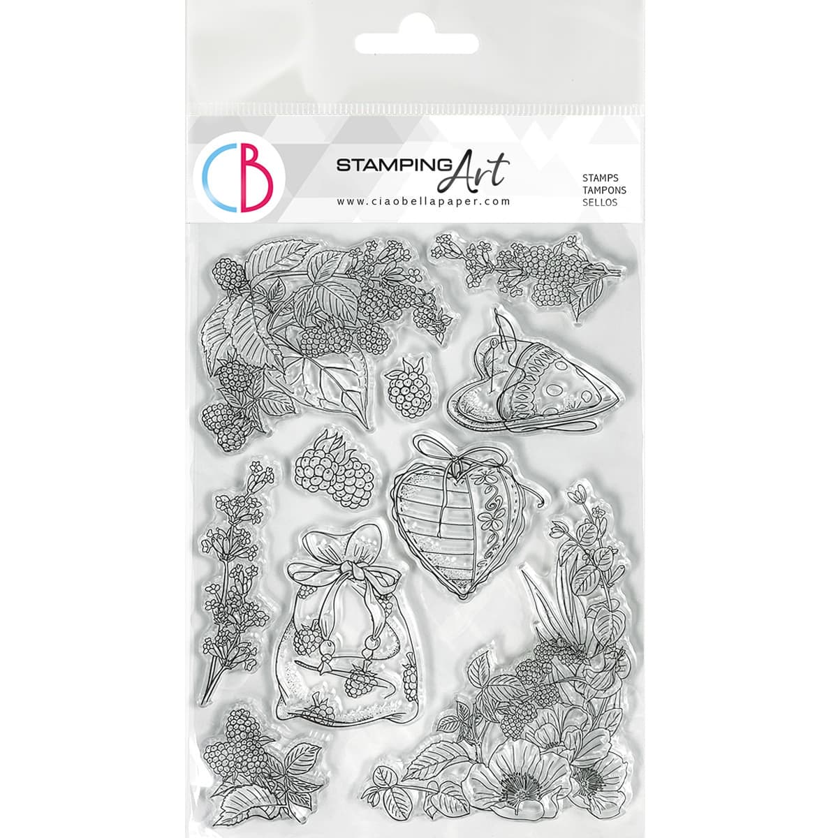 Ciao Bella Clear Stamp Set 6x8 Blackberries-1
