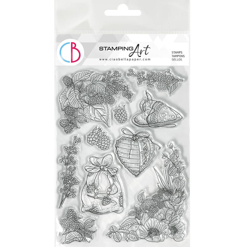 Ciao Bella Clear Stamp Set 6x8 Blackberries-1
