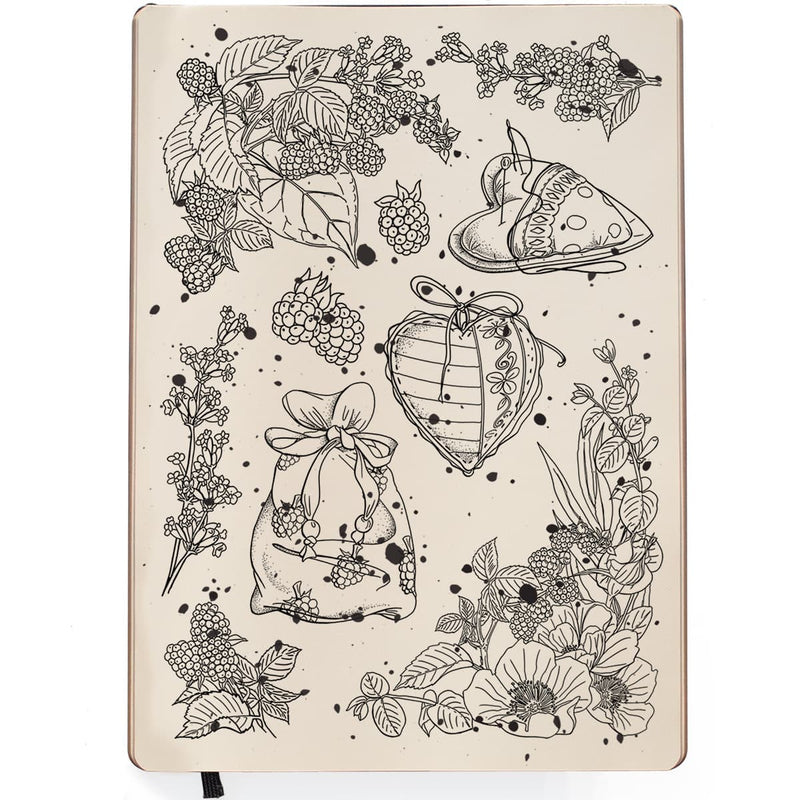 Ciao Bella Clear Stamp Set 6x8 Blackberries-2
