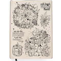 Ciao Bella Clear Stamp Set 6x8 Poinsettia-2
