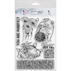 Ciao Bella Clear Stamp Set 6"x8" Cats Playing-1
