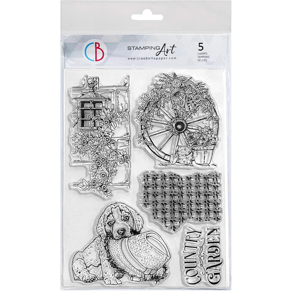 Ciao Bella Clear Stamp Set 6"x8" Country Life-1