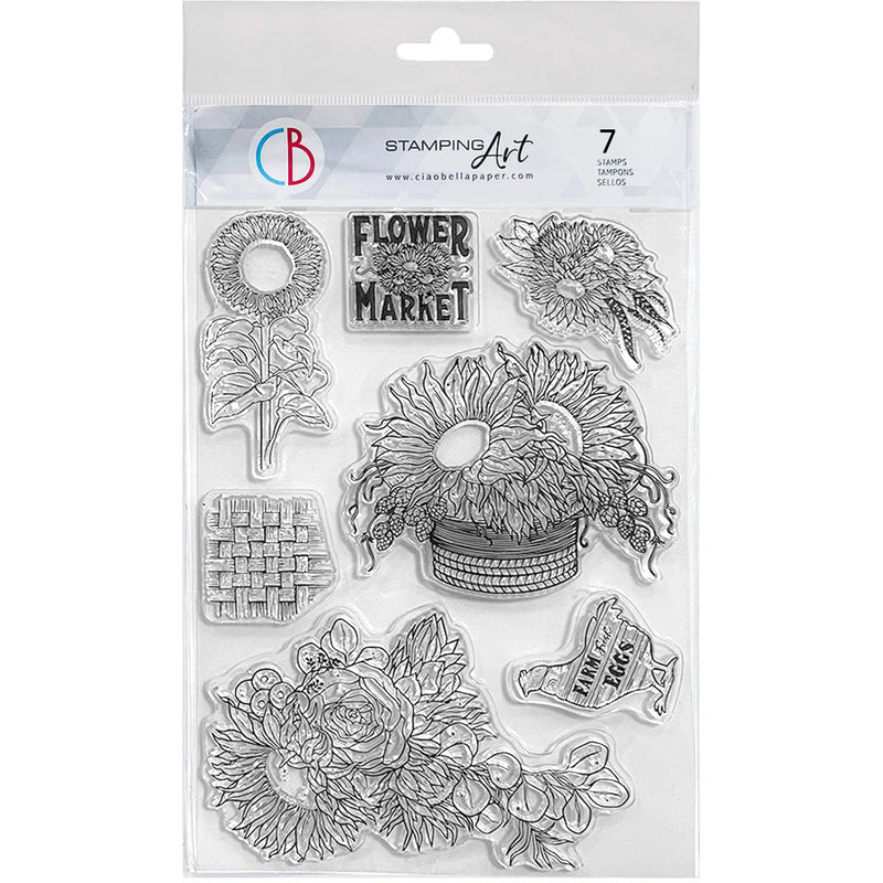 Ciao Bella Clear Stamp Set 6"x8" Into My Garden-1