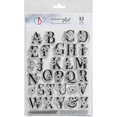 Ciao Bella Clear Stamp Set 6"x8" Floral Alphabet-1
