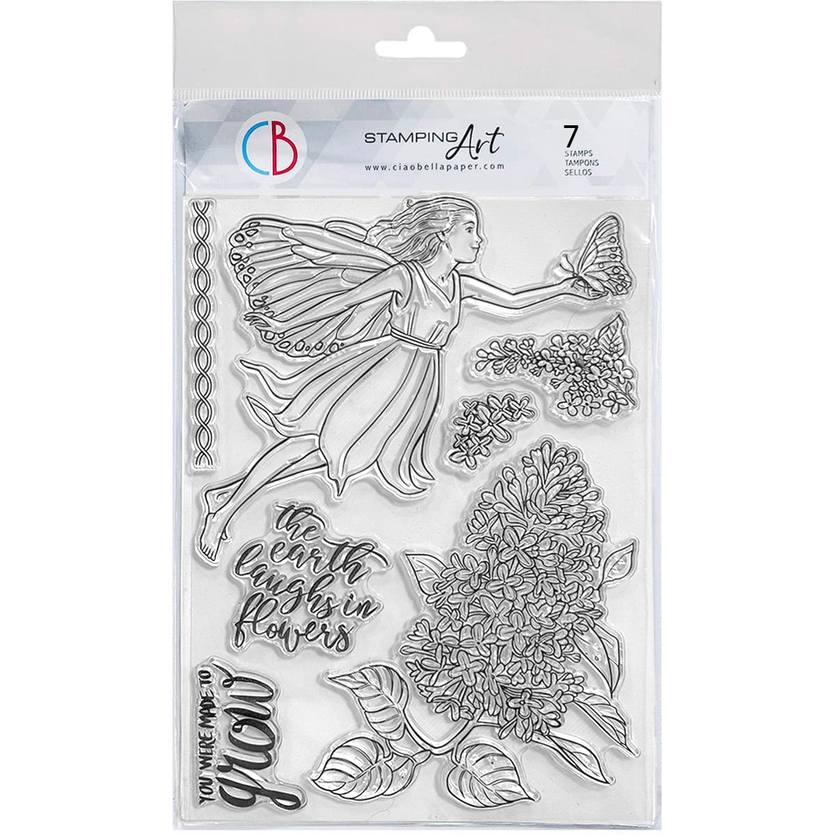 Ciao Bella Clear Stamp Set 6"x8" Light Fairy-1