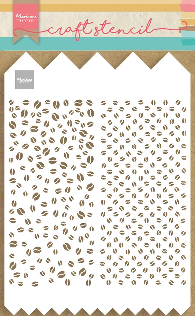 Craft Stencil Slimline A4 Coffee Beans-1