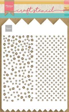 Craft Stencil Slimline A4 Coffee Beans-1