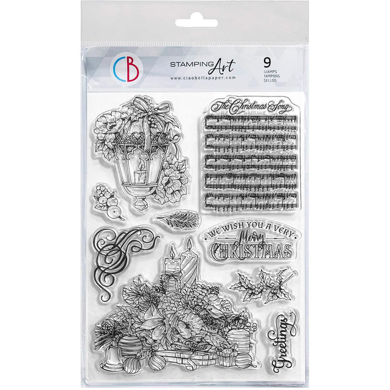 Set de sellos transparentes Ciao Bella de 6"x8" Bouquets And Luxury Ornaments-1