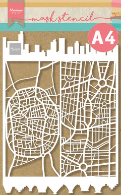 Marianne Design Mask Stencil - A4 - Slimline City-1