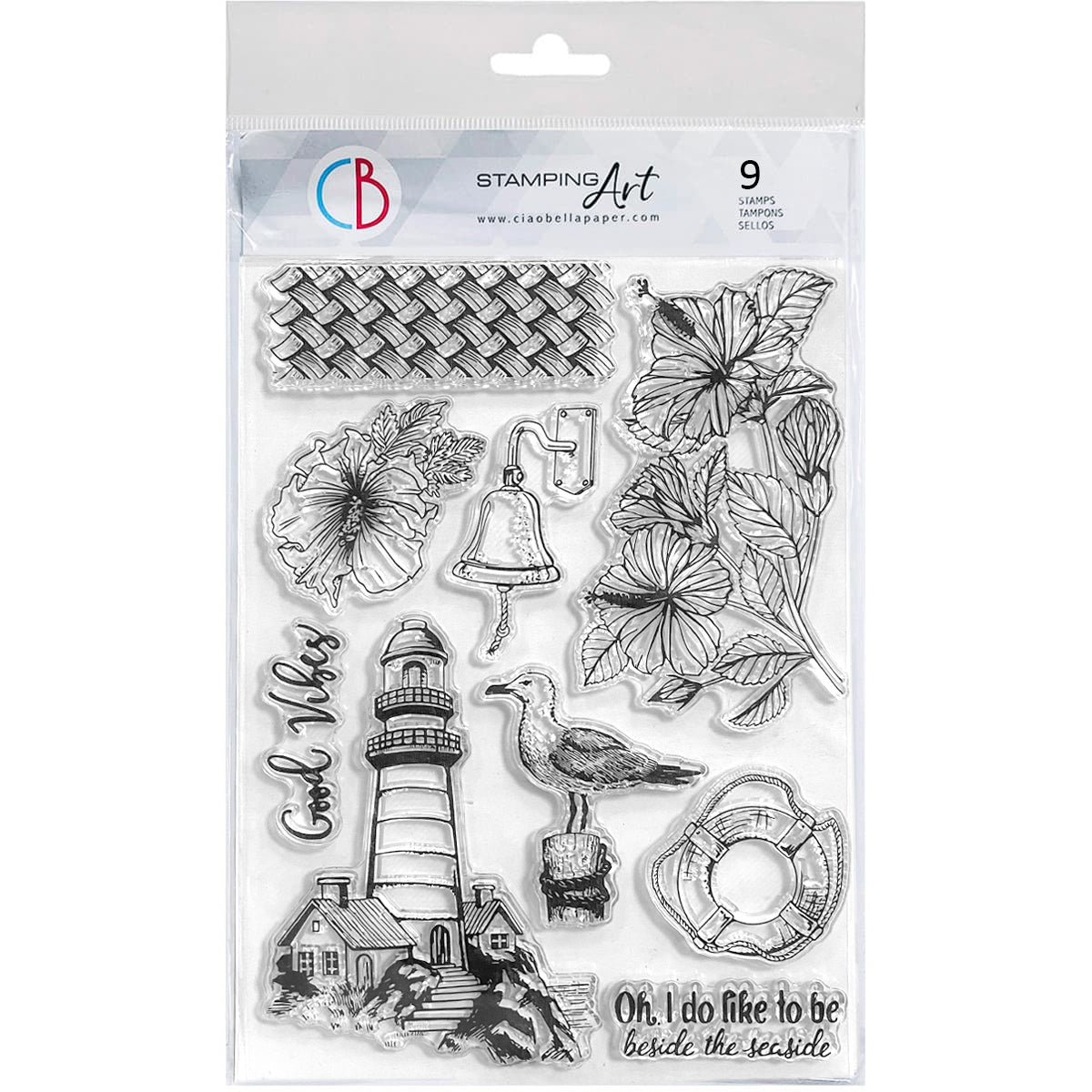 Ciao Bella Clear Stamp Set 6"x8" Ocean Breeze-1